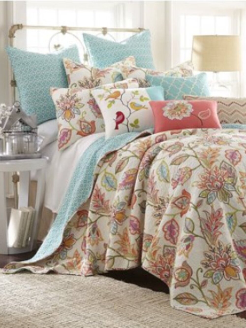 Levtex Home - Sophia Quilt Set - Full/Queen Quilt (88x92in.) + Two Standard Pill